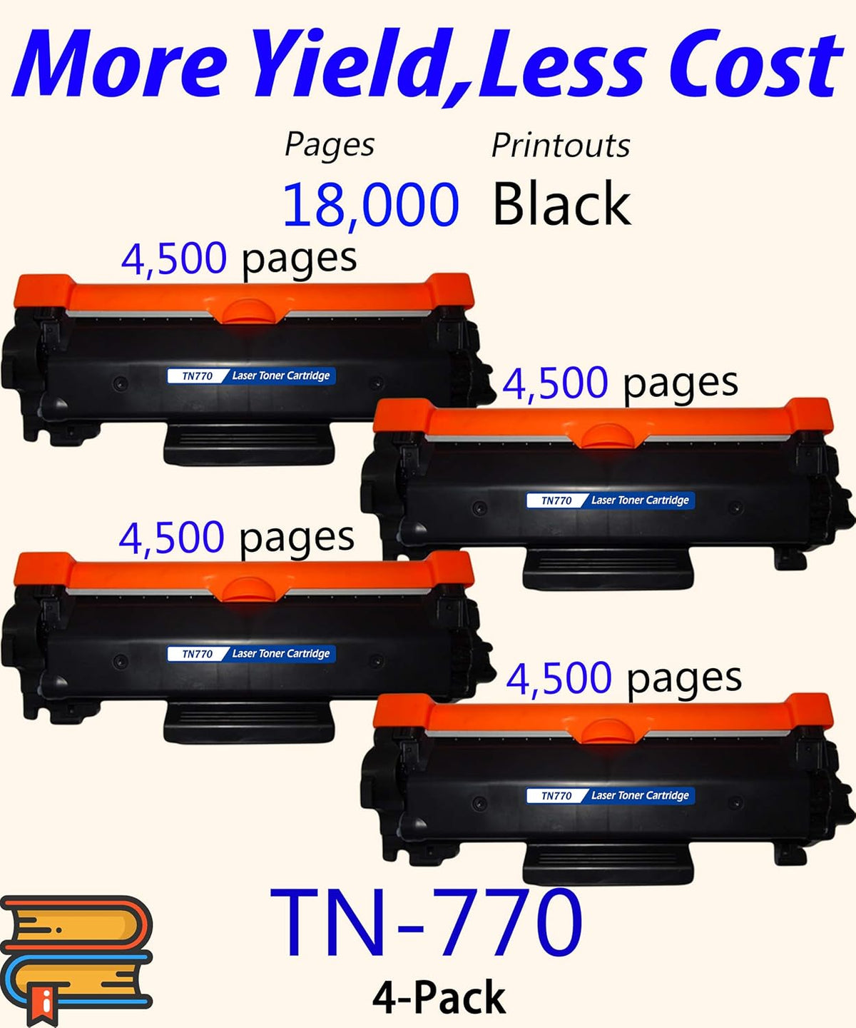 Black Compatible Toner Cartridge 4-Pack T990