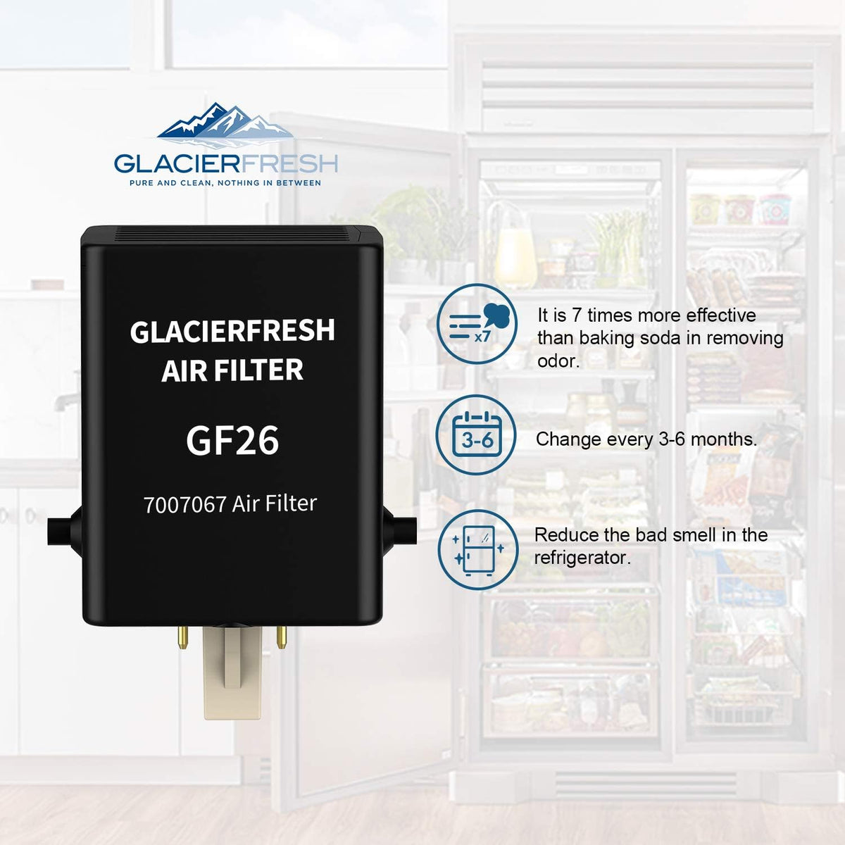 Air Purification Cartridge Refrigerator Air Filter Pack of 1 H6669