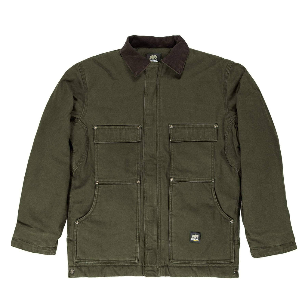 Washed Chore Coat Olive S Regular W7464