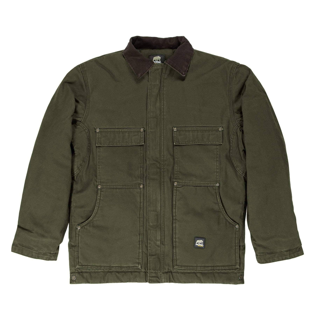 Washed Chore Coat Olive S Regular W7464