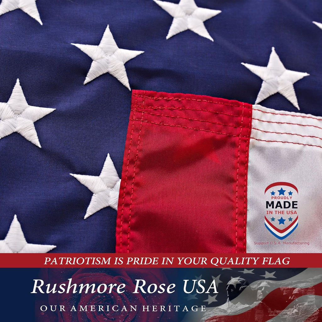 American Flag 5x8 ft Embroidered Stars and Stitched Stripes W3834