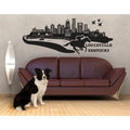Cityscape Wall Decal Vinyl Art Home Decor N92325