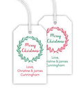Merry Christmas Wreath Gift Tags M234