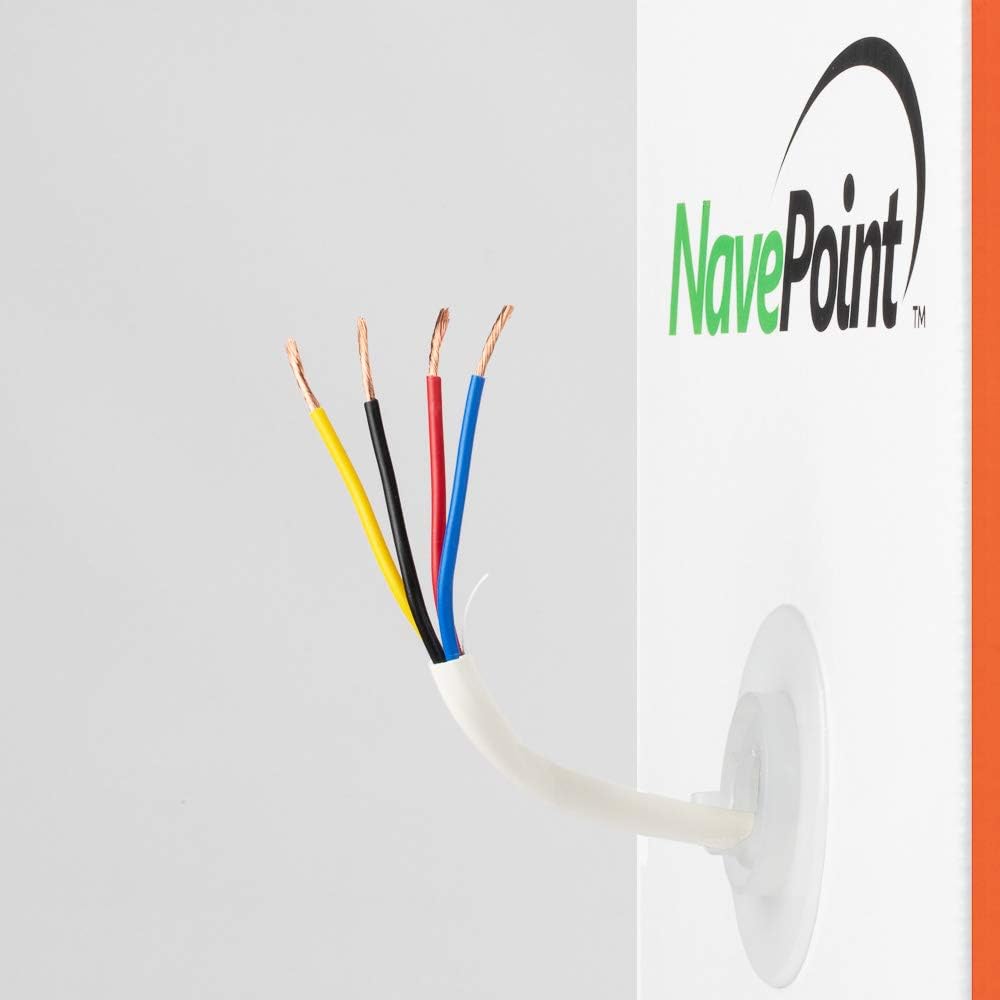 250ft 18/4 AWG 4 Conductor White Speaker Cable Y46015