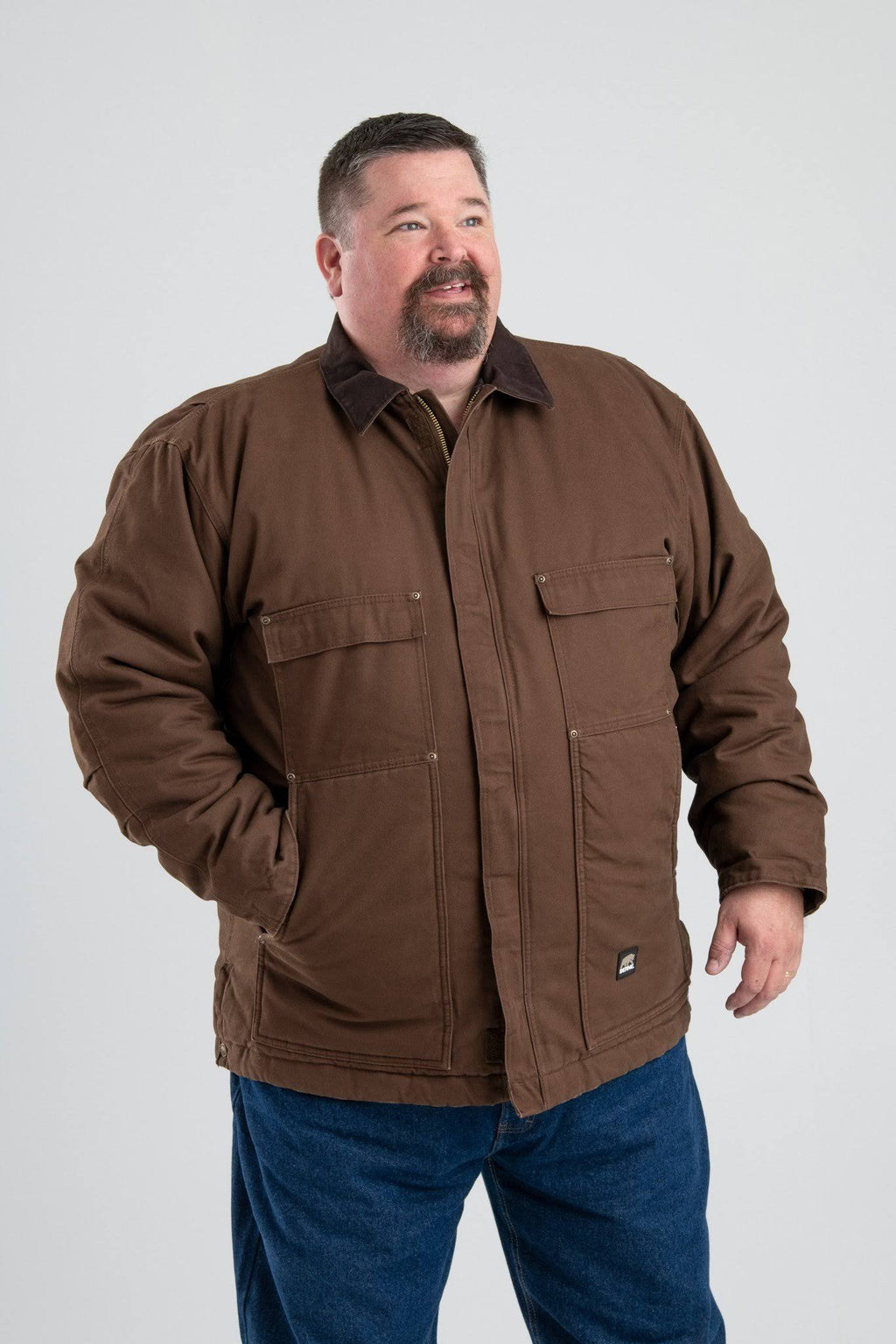 Washed Chore Coat Olive S Regular W7464