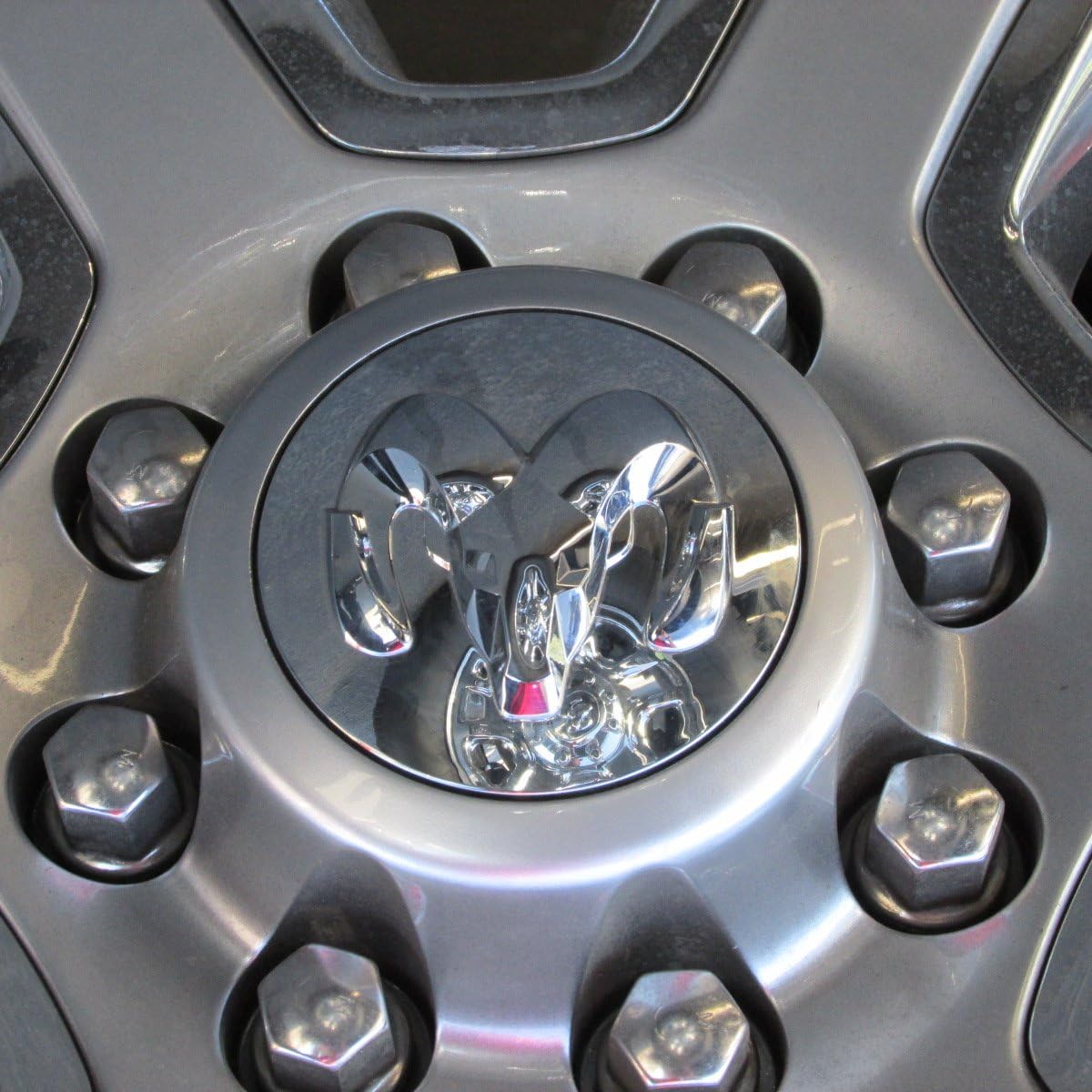 Chrome Ram Head Logo Center Cap Pack of 2 Z113213