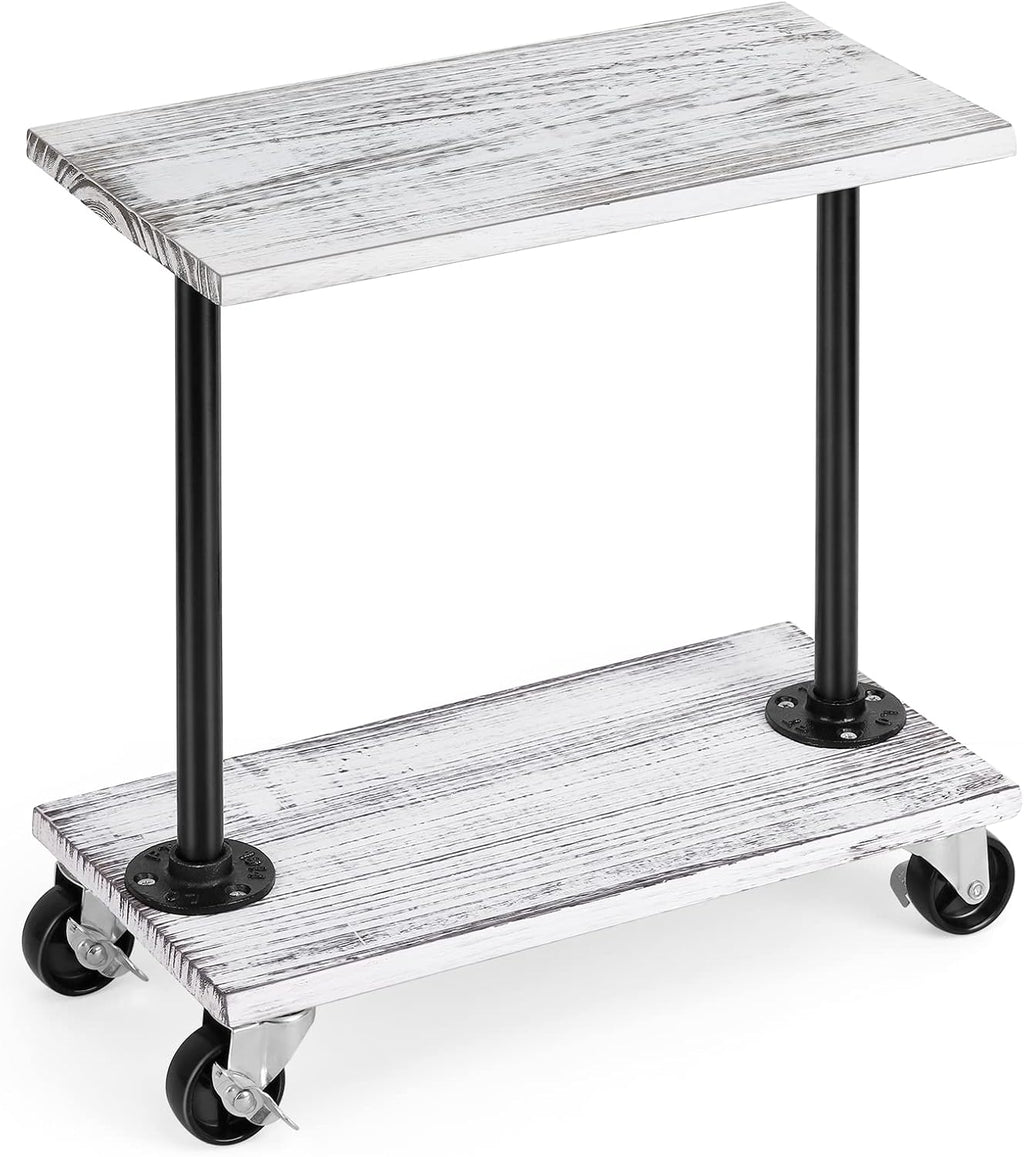 Narrow End Table with Wheels O996789