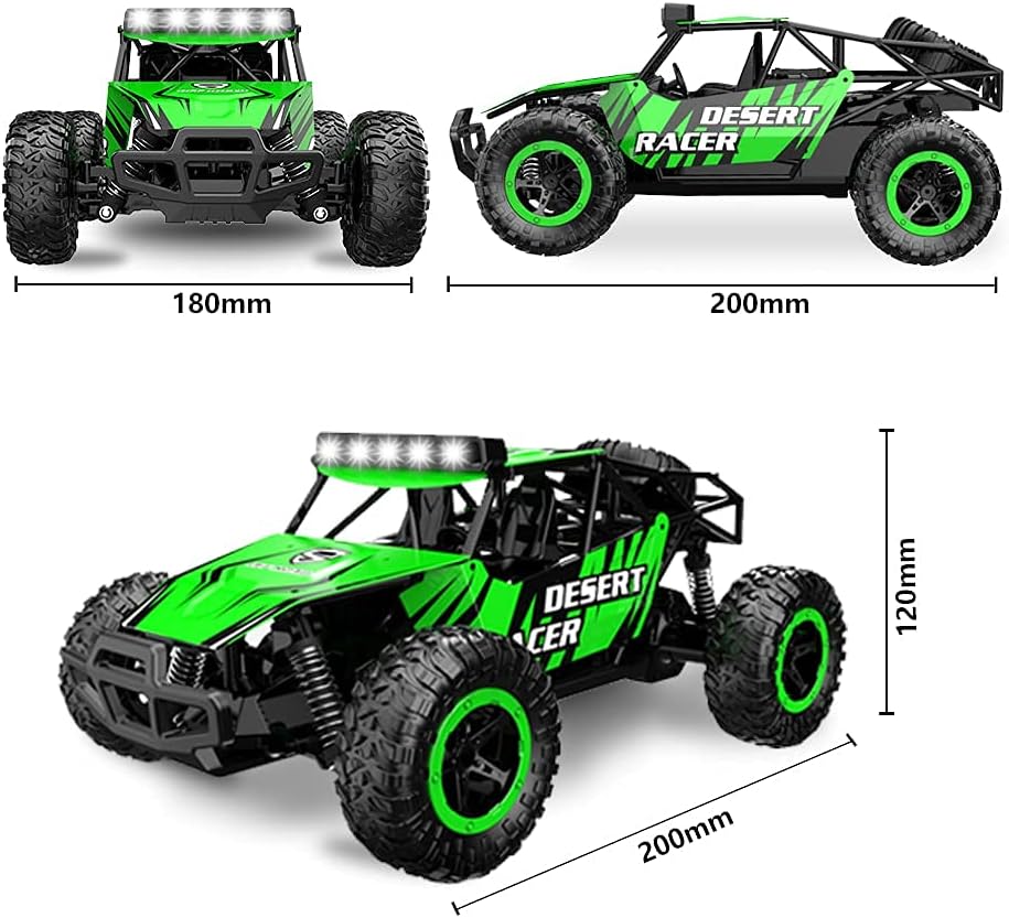 Remote Control Car 1/16 Scale Off-Road Monster Truck Green E45806