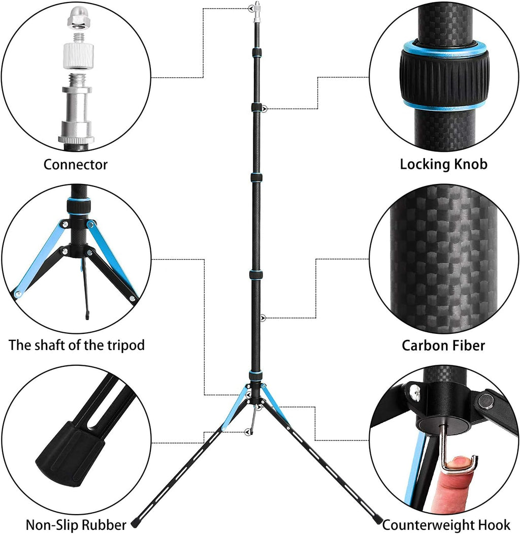 Carbon Fiber Lightweight Photography Tripod Light Stand M27610