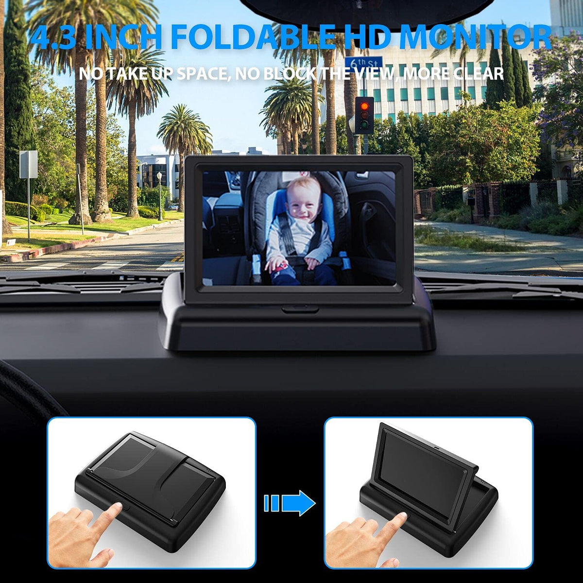 Baby Car Camera Mirror with Monitor Night Vision X796414