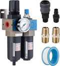 1/4 NPT Compressed Air Filter Regulator Lubricator, 5 Micron, 0-150 psi C958