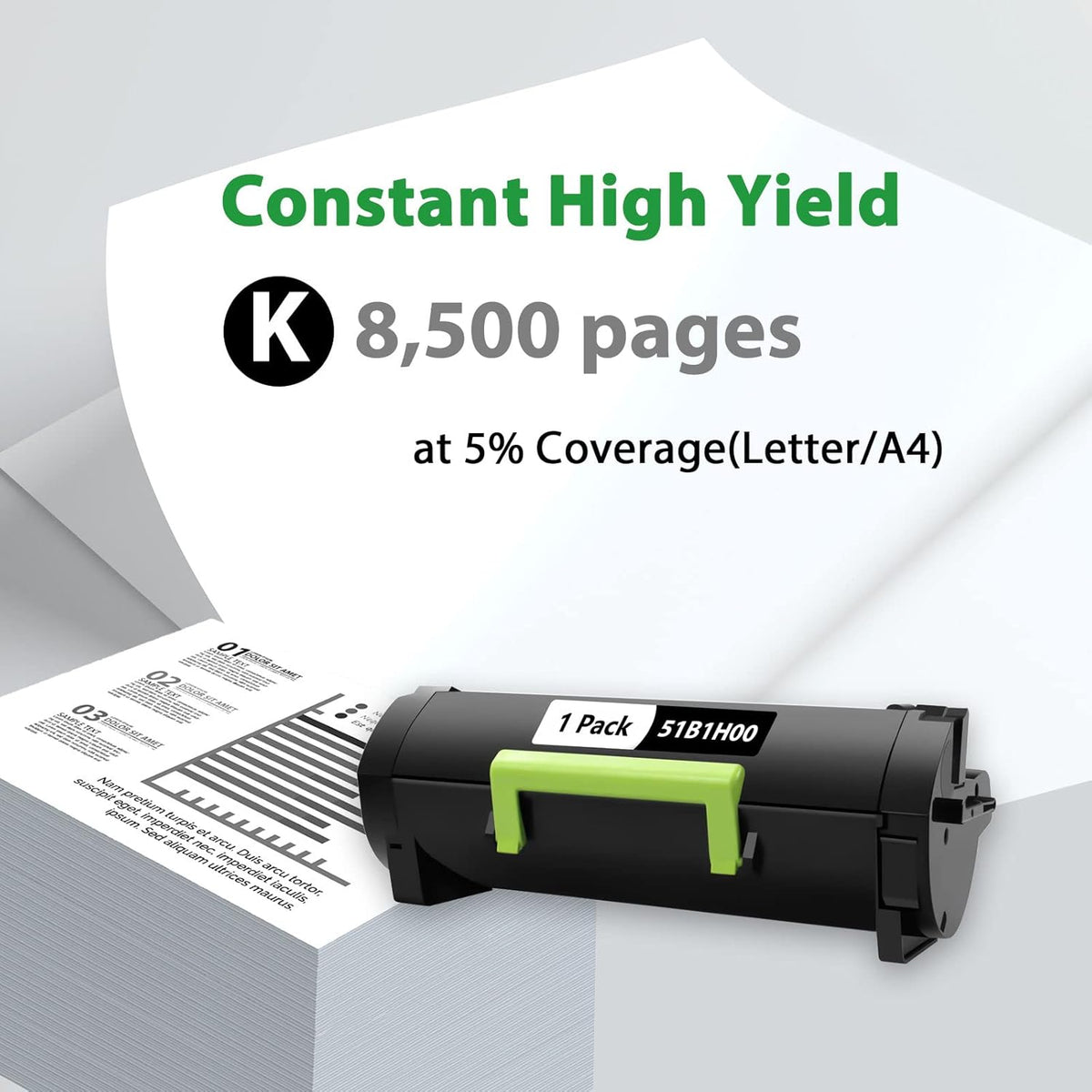 Compatible Replacement Toner Cartridge 8.5K High Yield U258