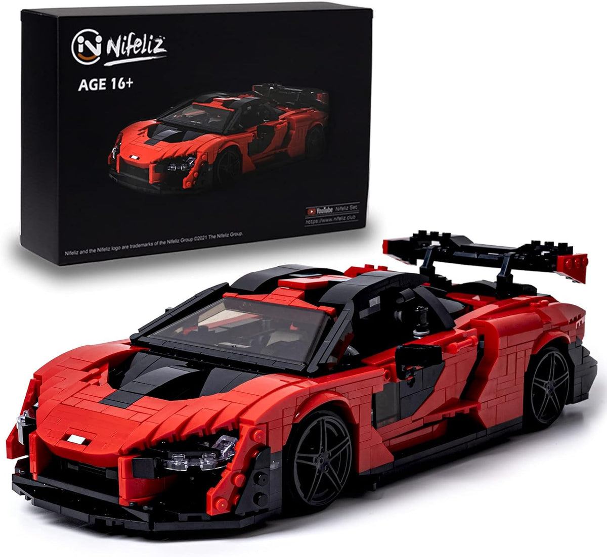 1:12 Scale Sports Car Building Blocks Set (1182 Pcs) G78558