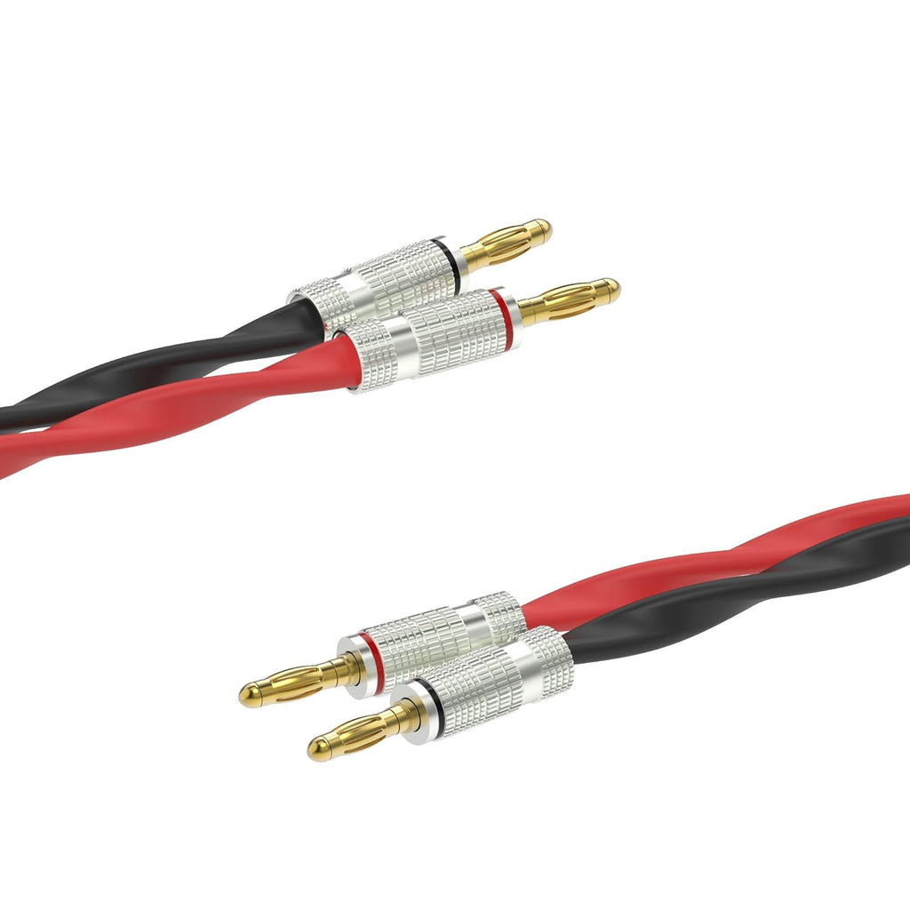 Gray 3 Feet Banana Plugs Speaker Cable F673458