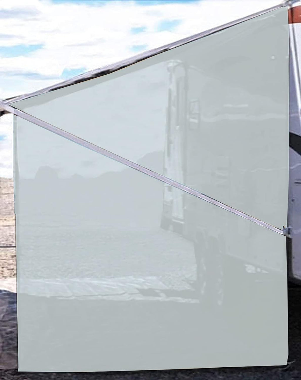 Blue Mesh RV Awning Side Shade 9'X7' O7064