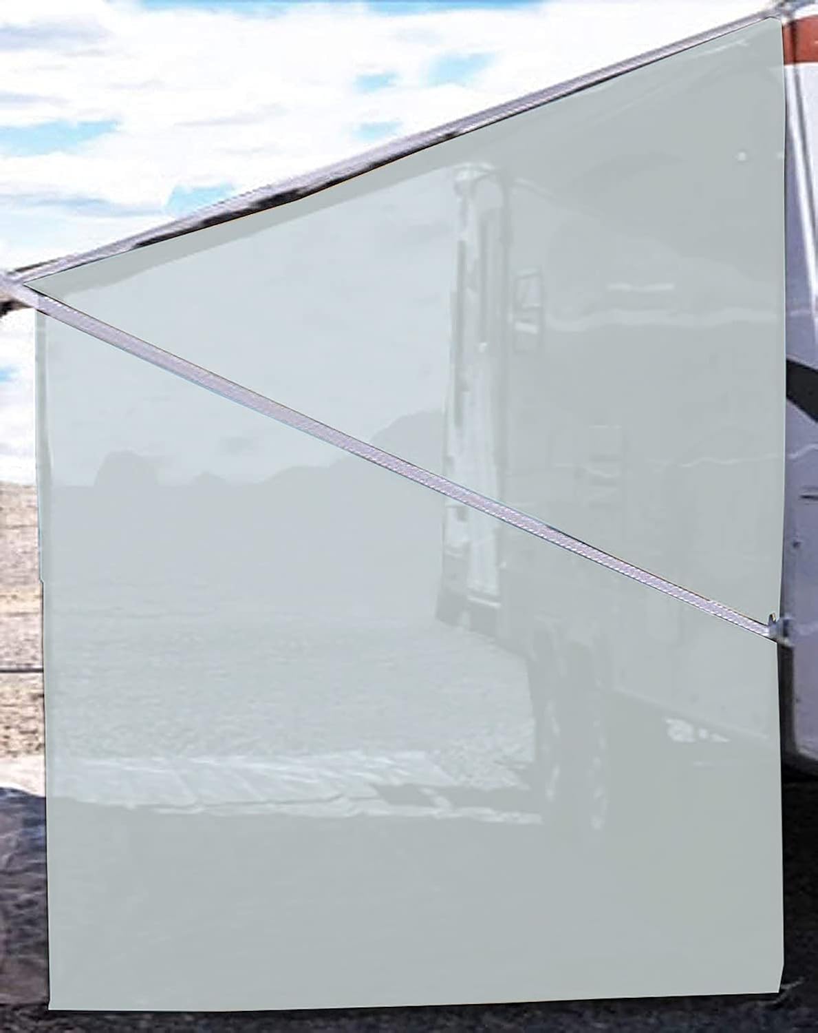 Blue Mesh RV Awning Side Shade 9'X7' O7064