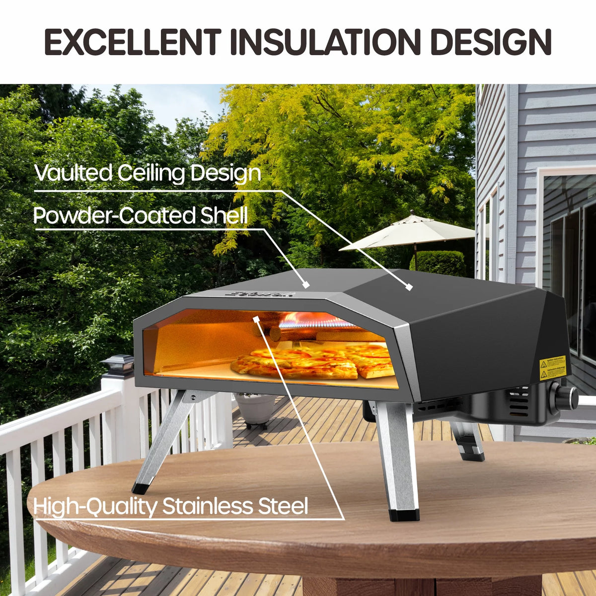 16” Gas Outdoor Pizza Oven and Accessories G662