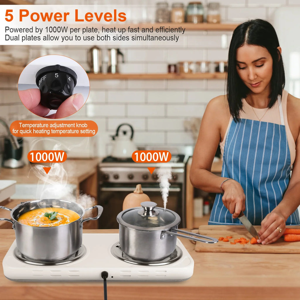 2000W Electric Double Burner U42326