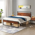 Full Size Mahogany Metal Platform Bed G119555