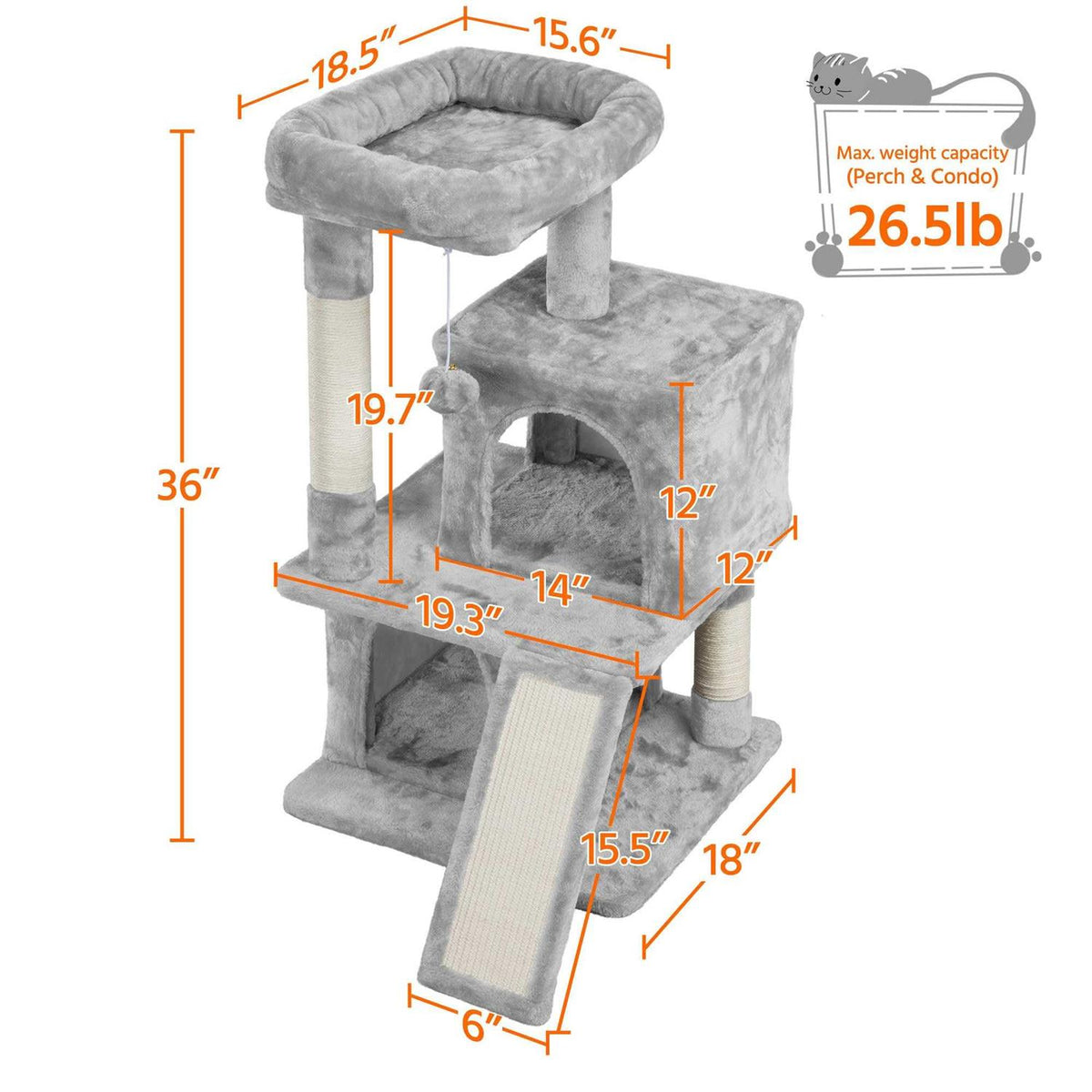 Cat Tree with 2 Condos O24769
