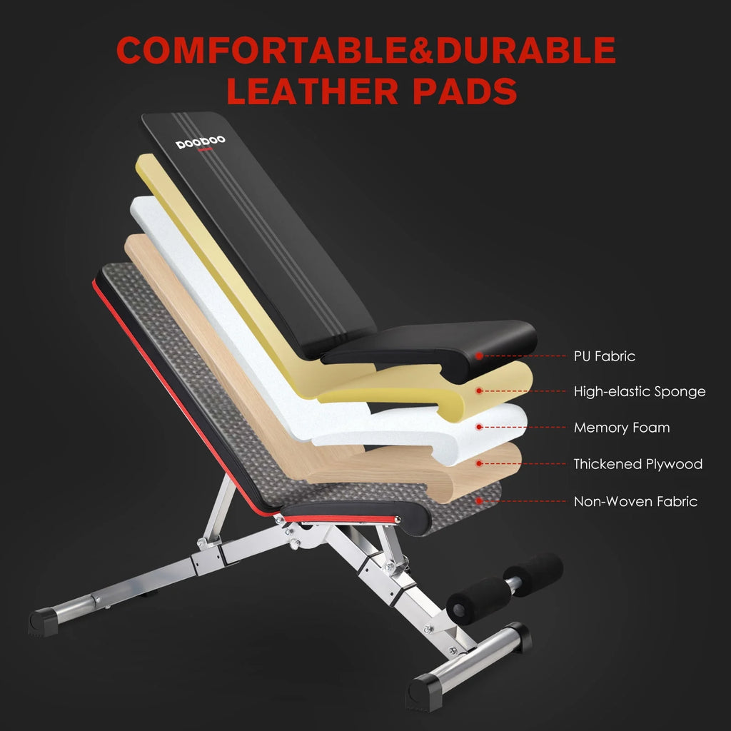 Foldable Weight Bench 600 lbs with 6 Incline Adjustable F645