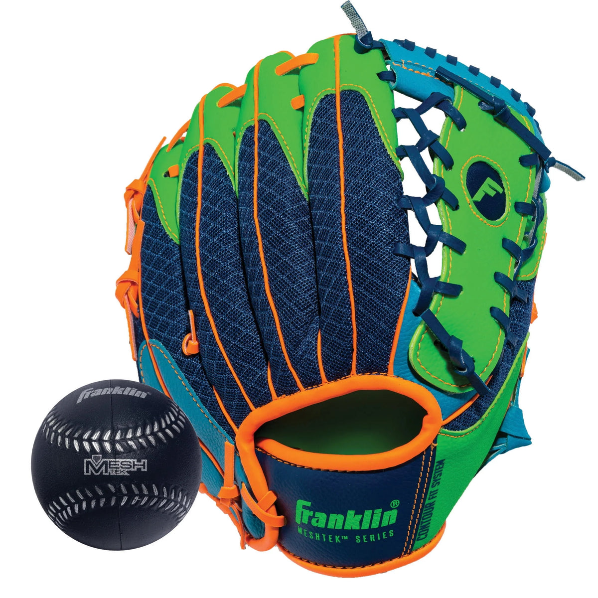 Kid's Glove and Ball Set Foam Baseball and T-Ball Mitt Righty W681447