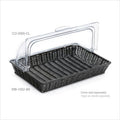 21 inch x 12.75 inch Rectangular Black Polycarbonate Baskets E124