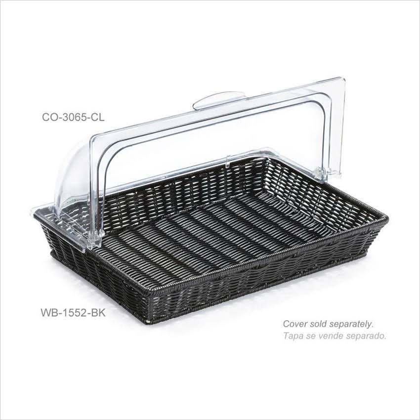 21 inch x 12.75 inch Rectangular Black Polycarbonate Baskets E124