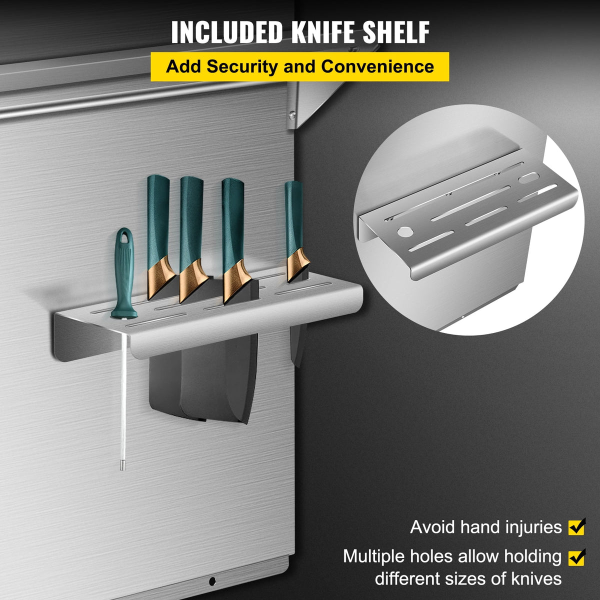 Stainless Steel Range Backsplash with Shelf M123770