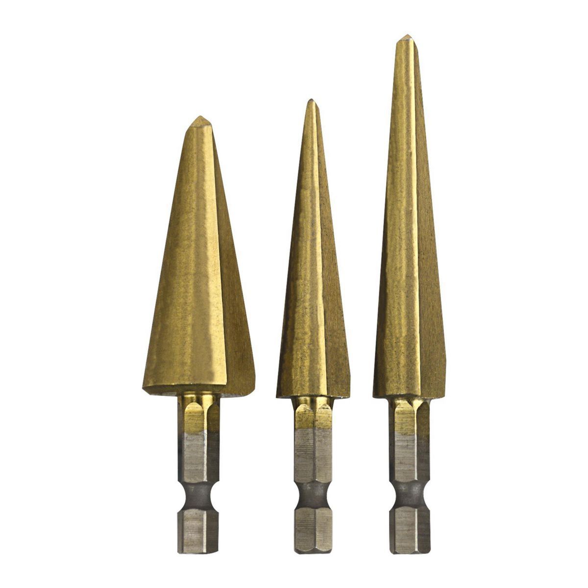 1/8 in. to 3/4 in. Titanium Stepless Drill Bit, 3-Piece C470431