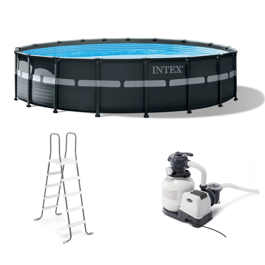 18Ft x 52In Round Above Ground Swimming Pool Set with Pump K803