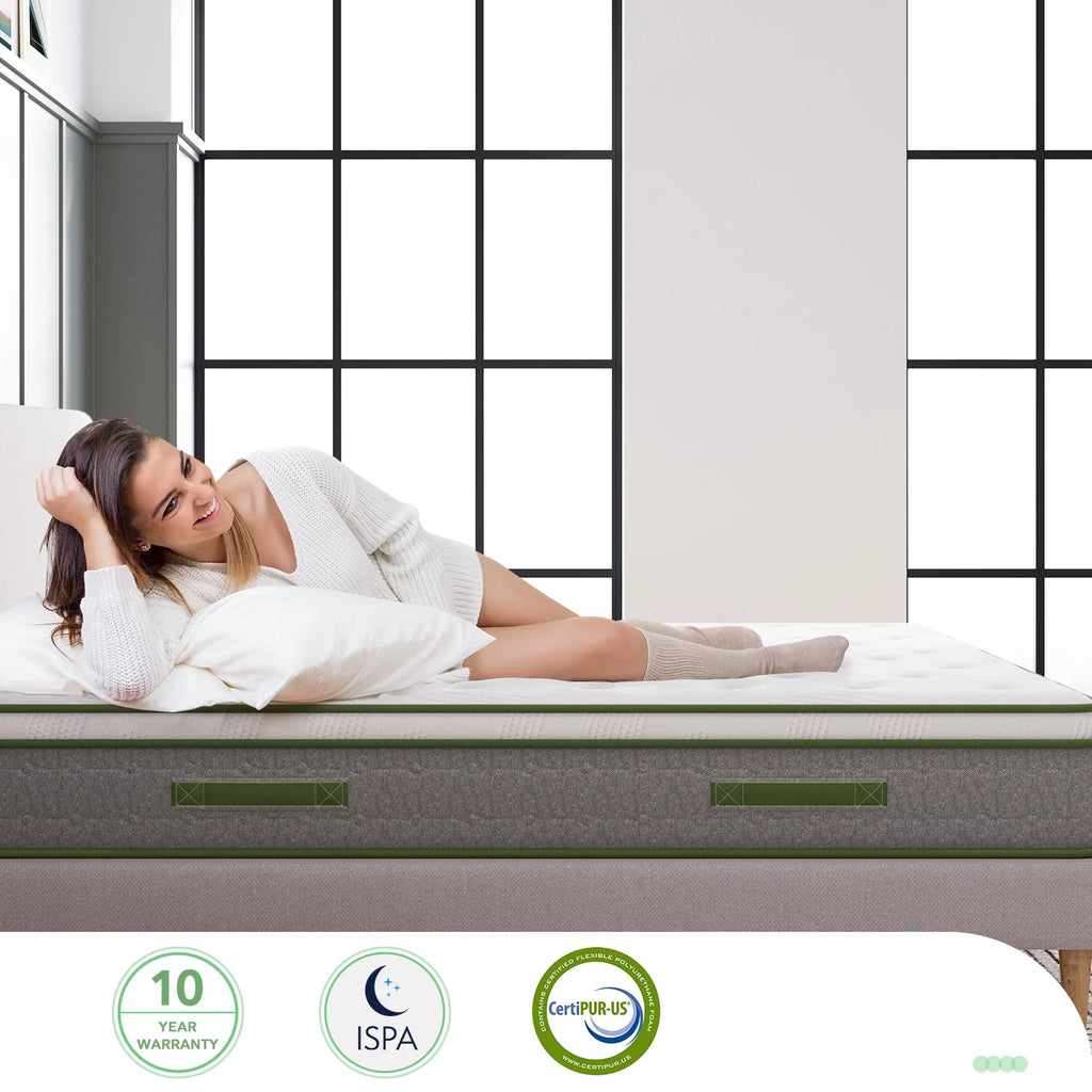 10 inch Memory Foam Hybrid Pocket Spring Mattress King Y16052
