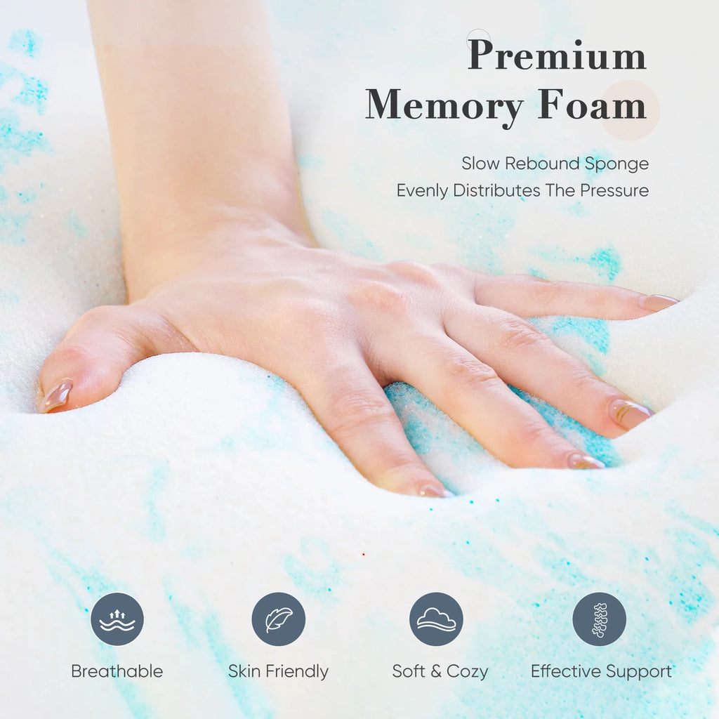2 Inch Gel Memory Foam Mattress Topper, Twin XL T87403