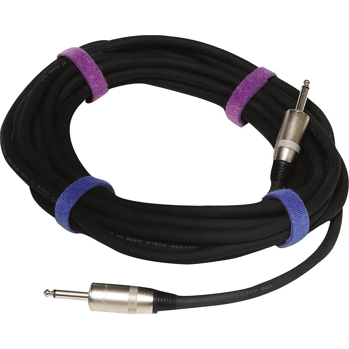 12g Speaker Cable 1/4" to 1/4" 50 ft. Black M6142