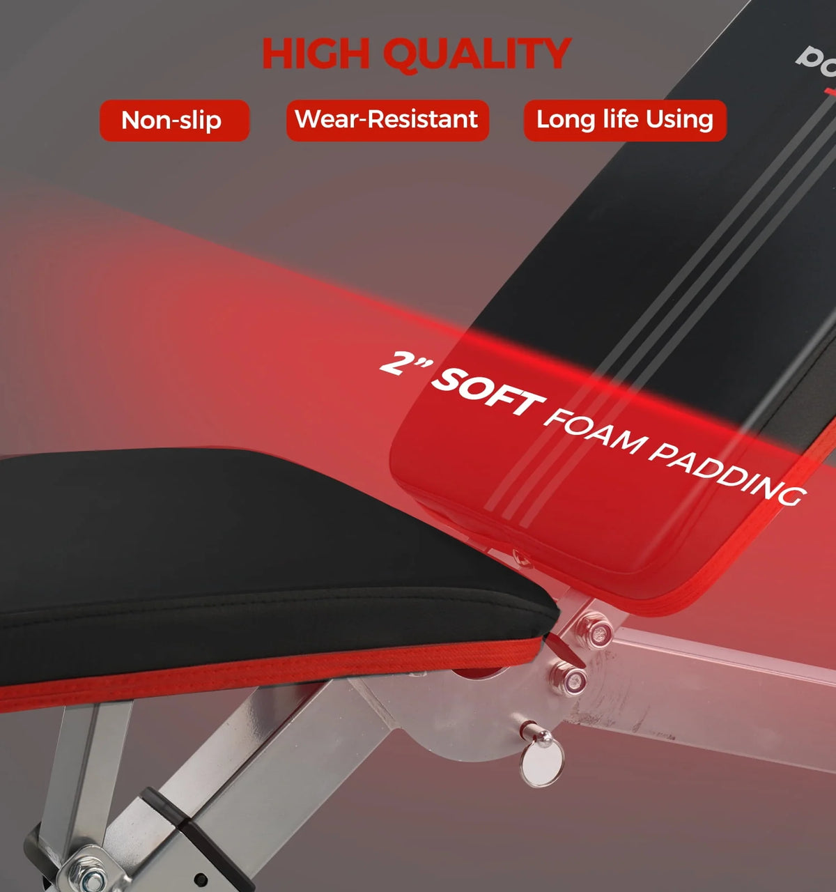 Foldable Weight Bench 600 lbs with 6 Incline Adjustable F645