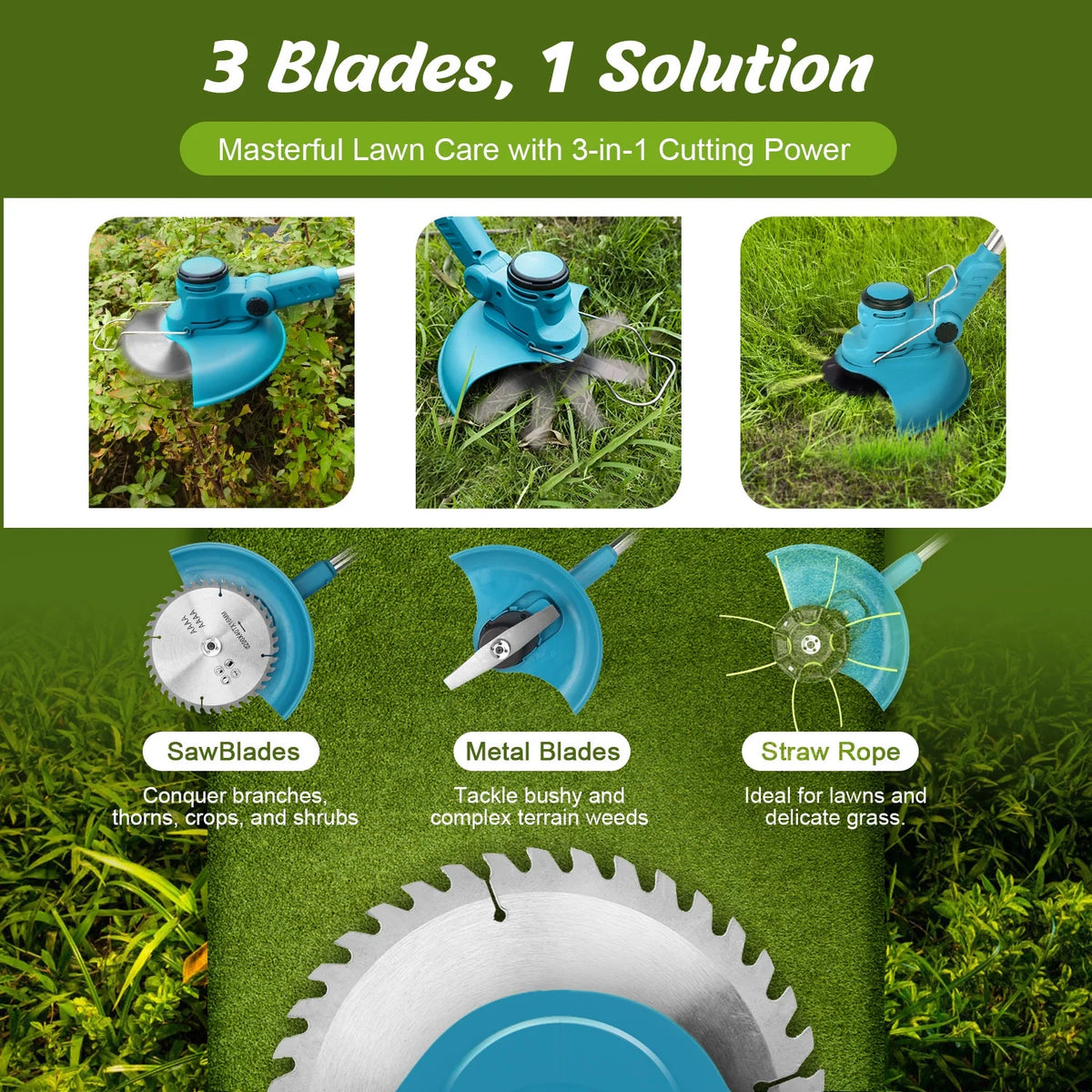 Cordless Electric String Trimmer Edger Z719