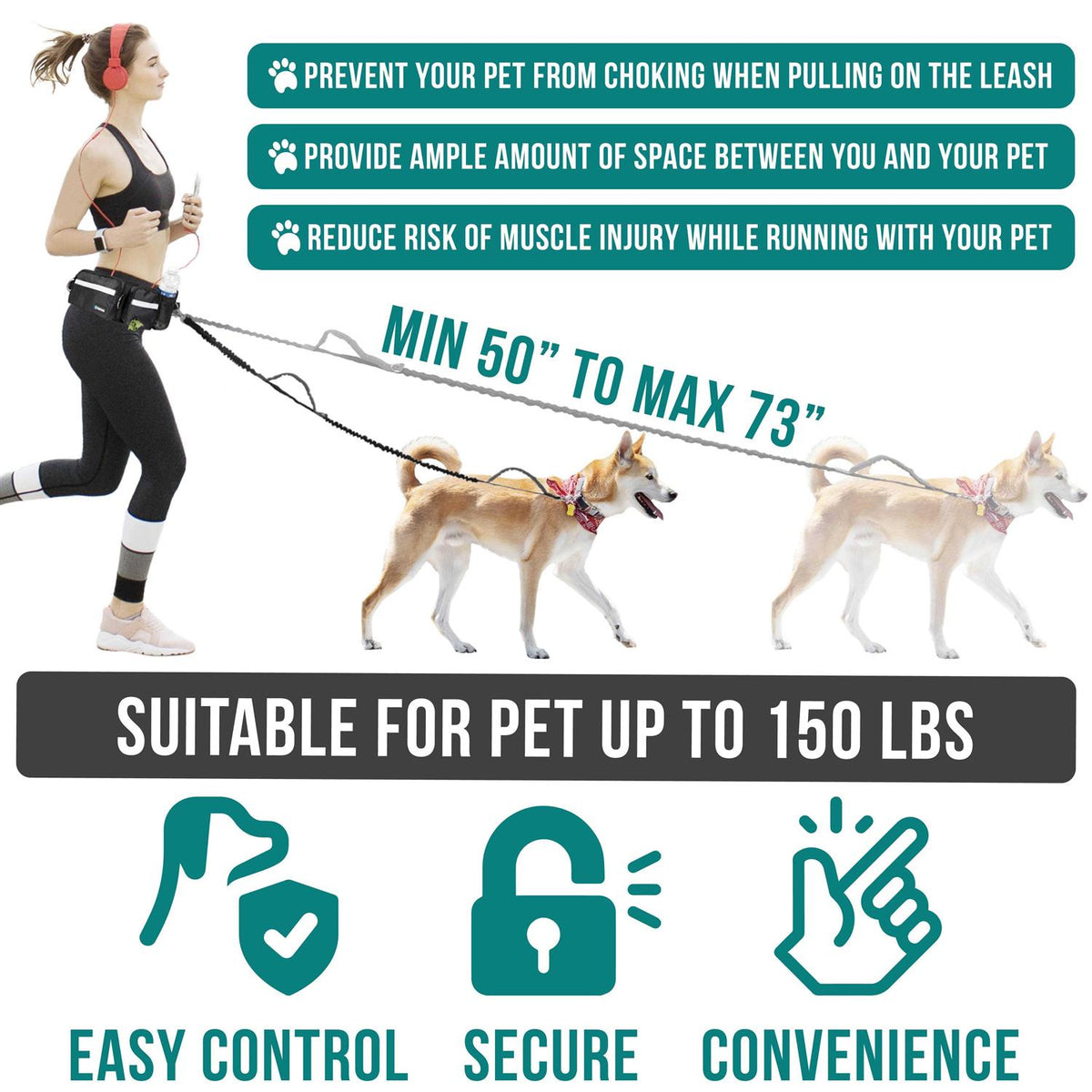 Hands Free Dog Leash Belt Bag T69340