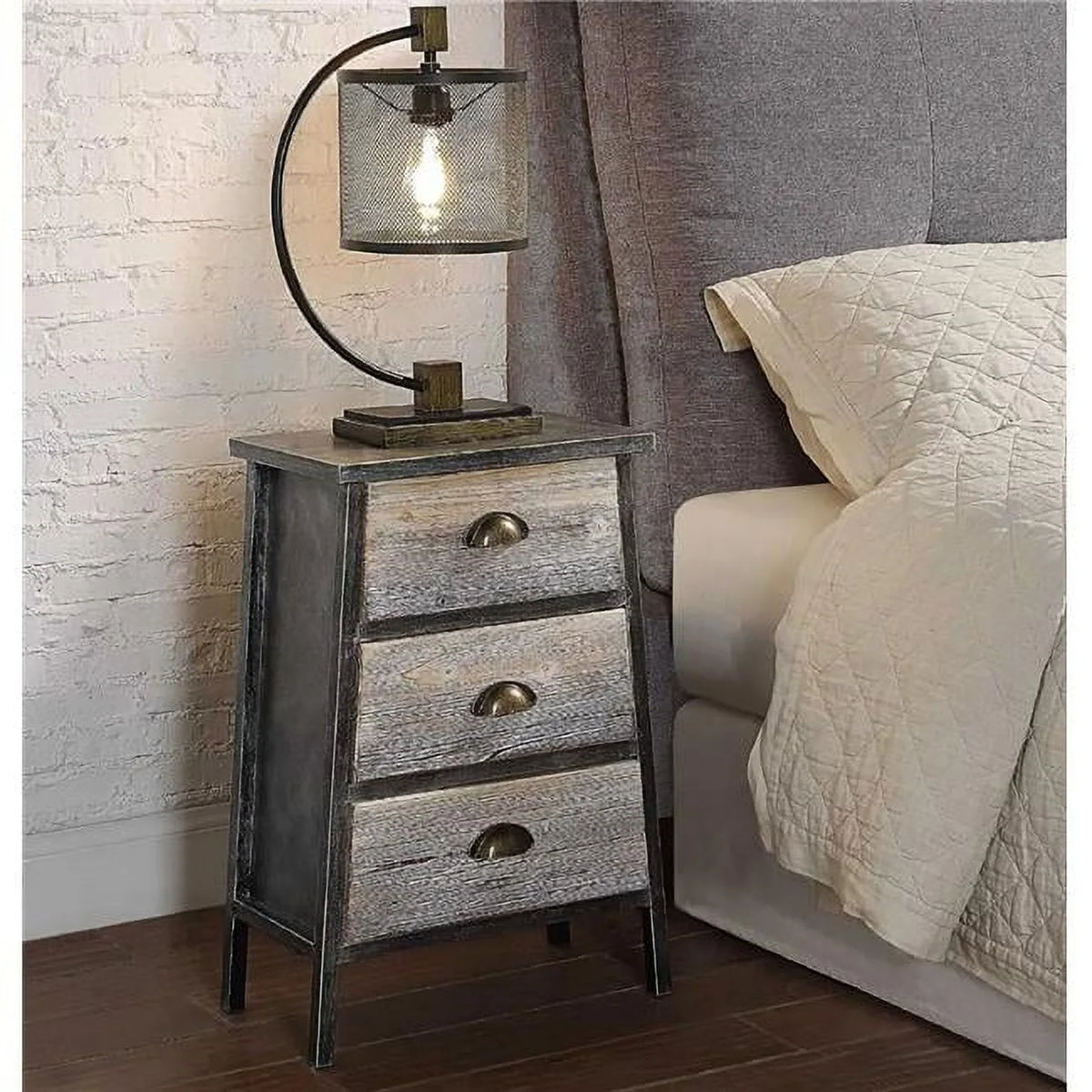Black & Gray 3 Drawer Chest D3974