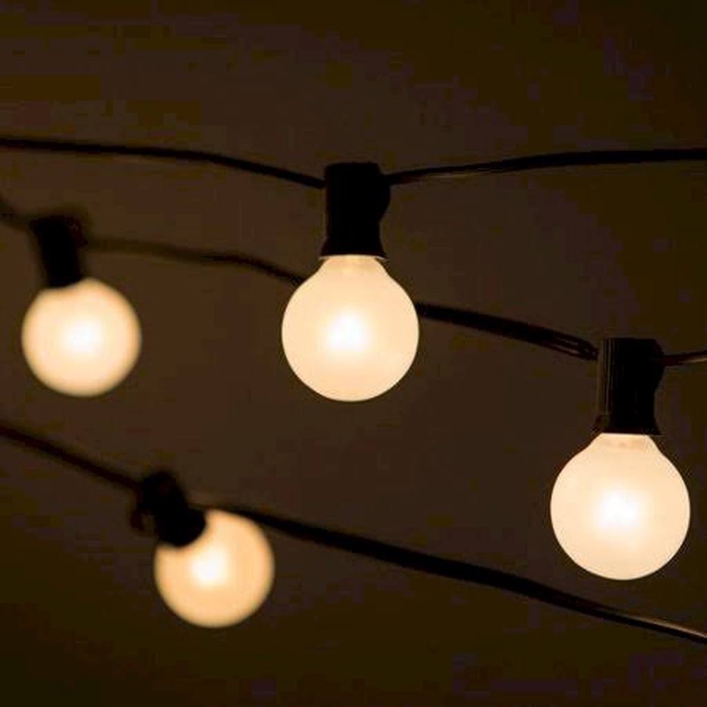 50 ft. 50-Light Globe String Light, Black Z2864