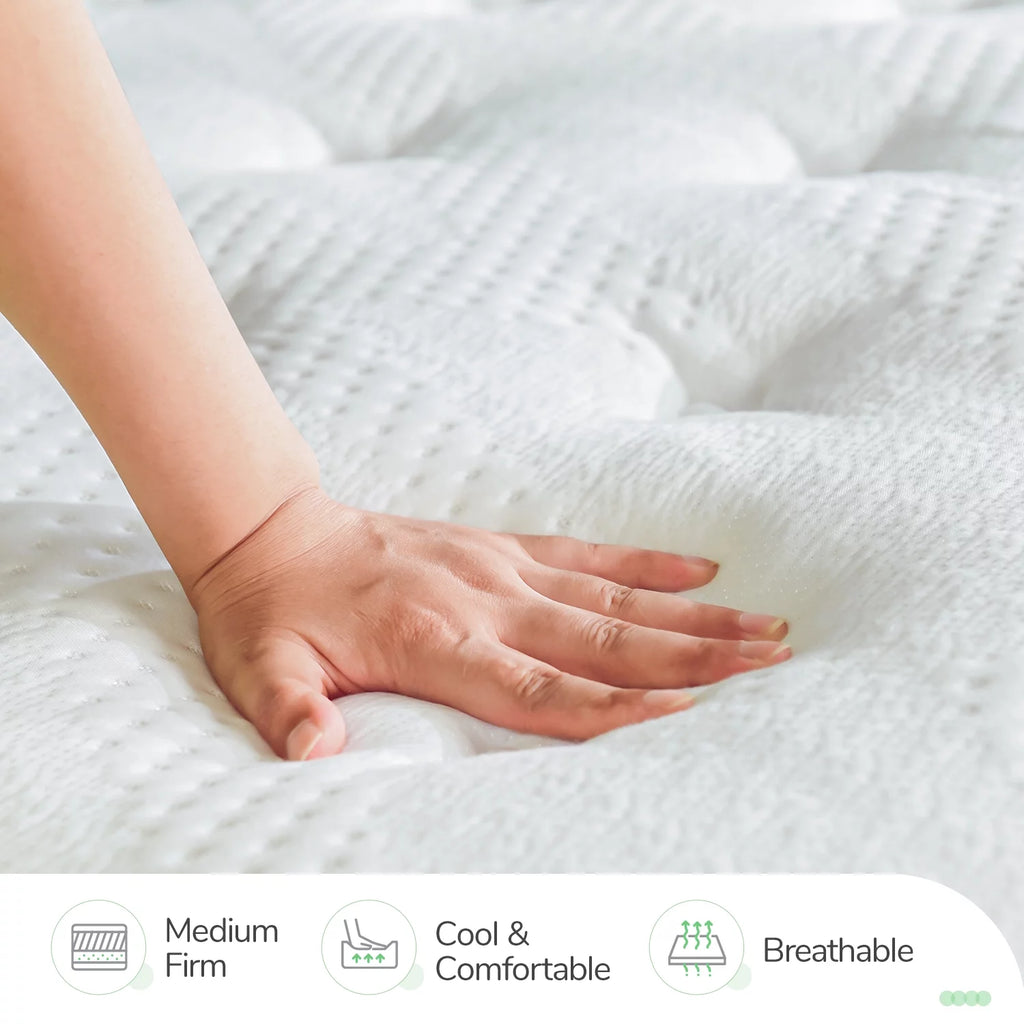 10 inch Memory Foam Hybrid Pocket Spring Mattress King Y16052