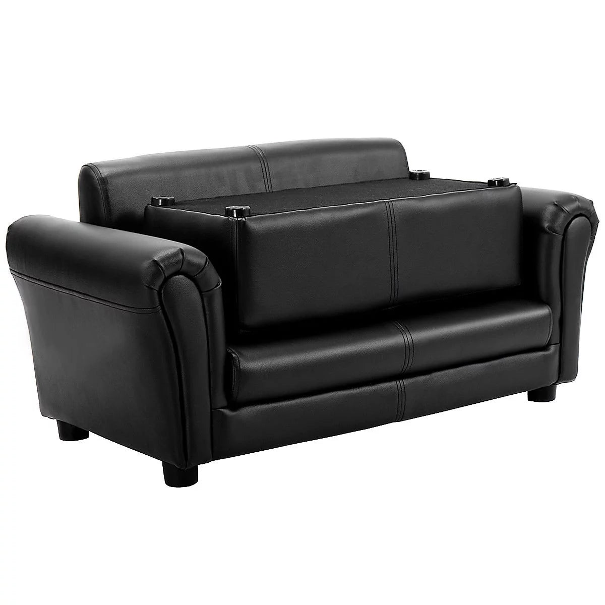 Kids Sofa Armrest Chair Couch Lounge in Black D192
