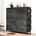 Brown 10 Drawer Fabric Dresser H81908