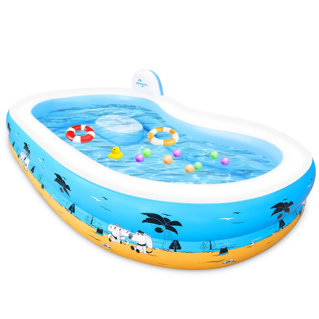 Large Inflatable Pool with Seat and Backrest B253768