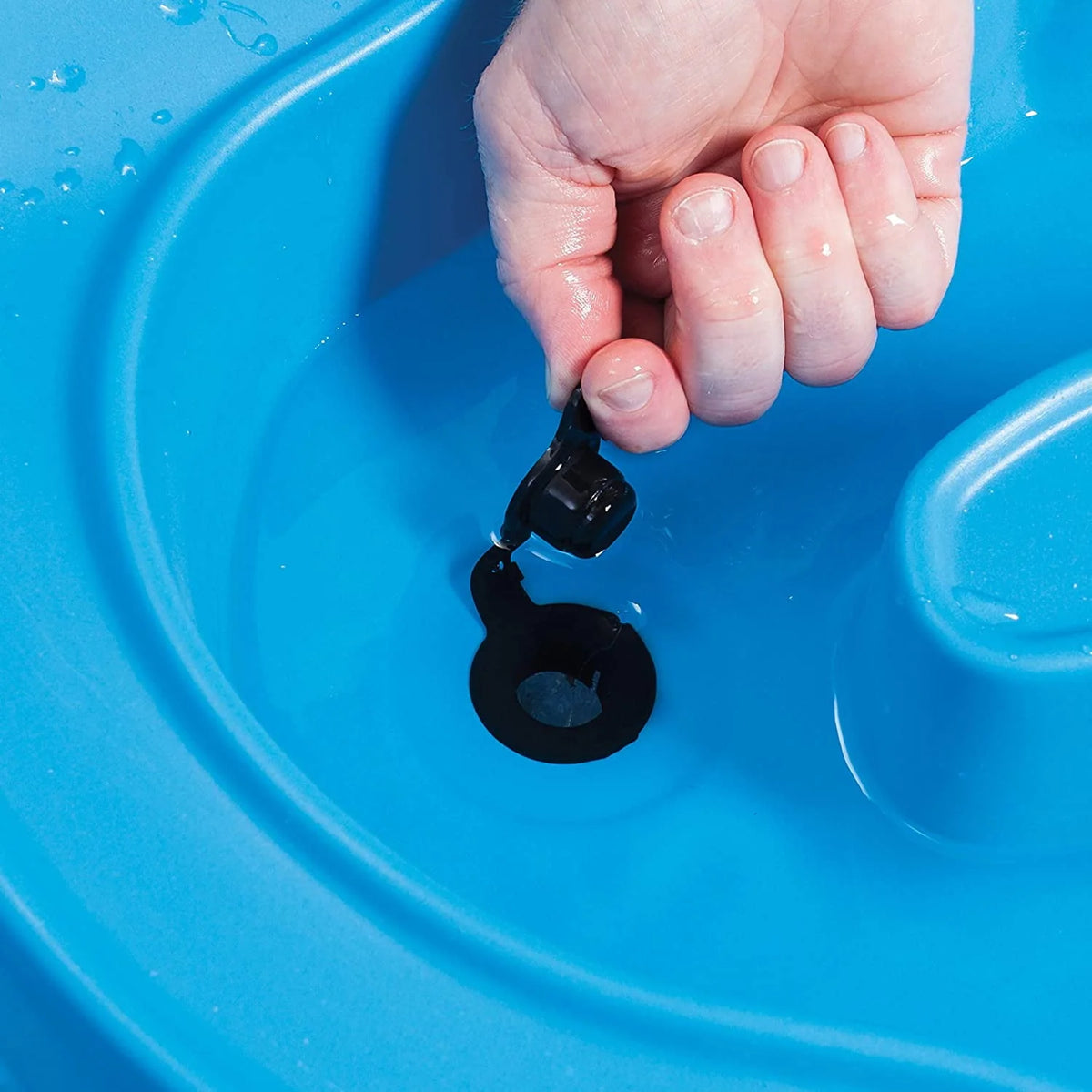 Blue Plastic Sandbox and Water Table with Cover and Umbrella Z572