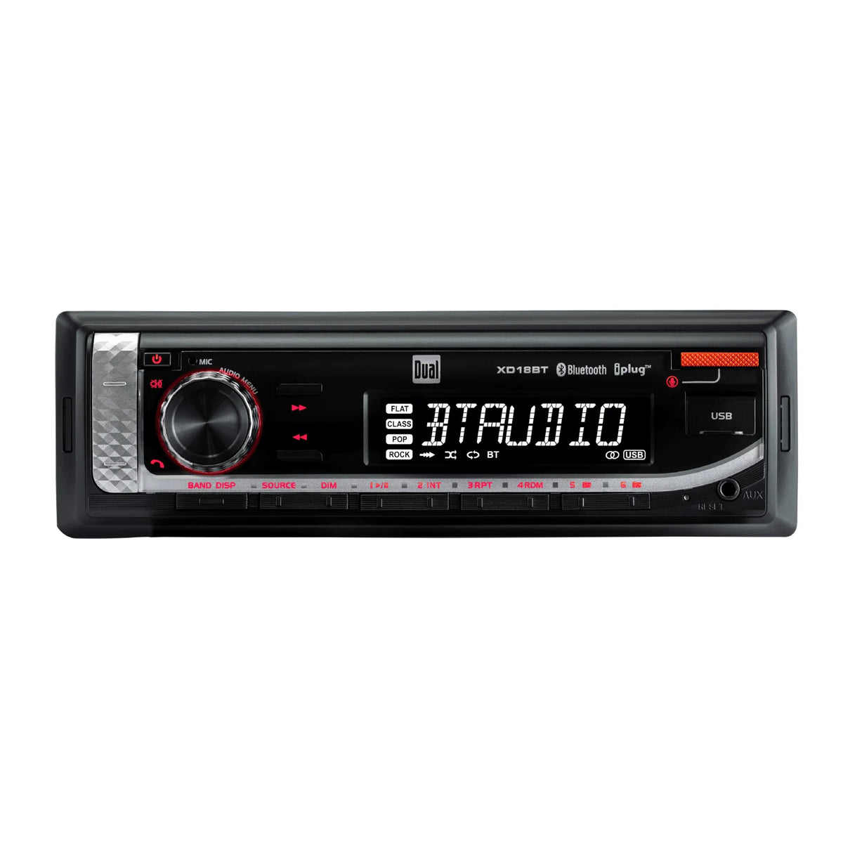 Single DIN Car Stereo Head Unit with Bluetooth I22349