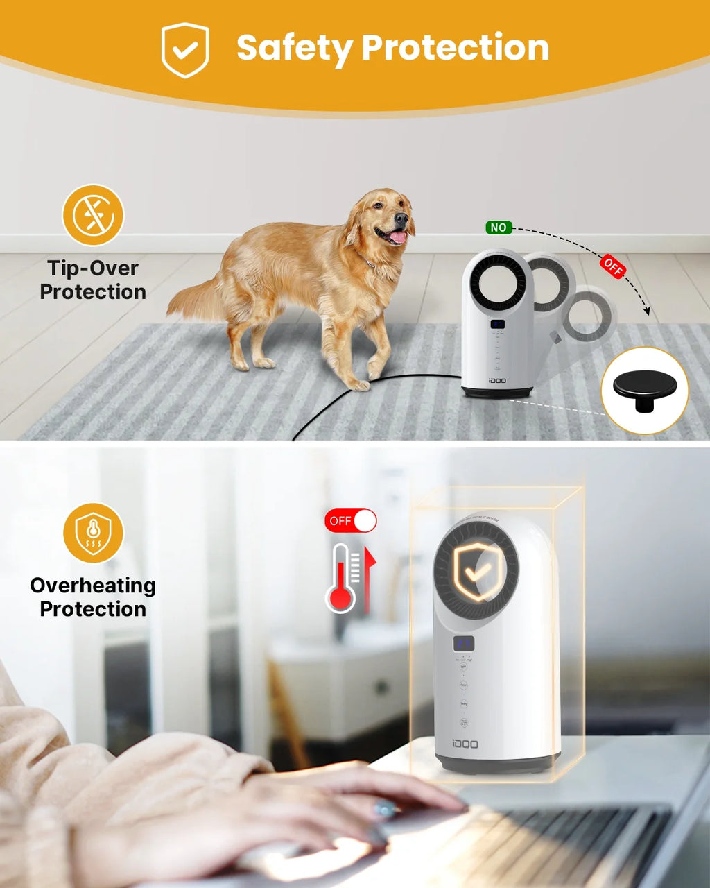 Portable Bladeless 2 in 1 Heater Fan I99482