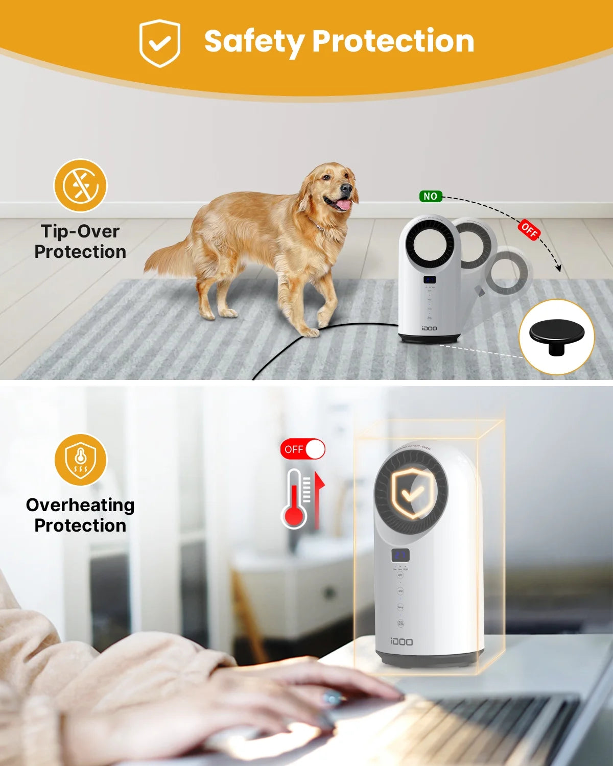 Portable Bladeless 2 in 1 Heater Fan I99482