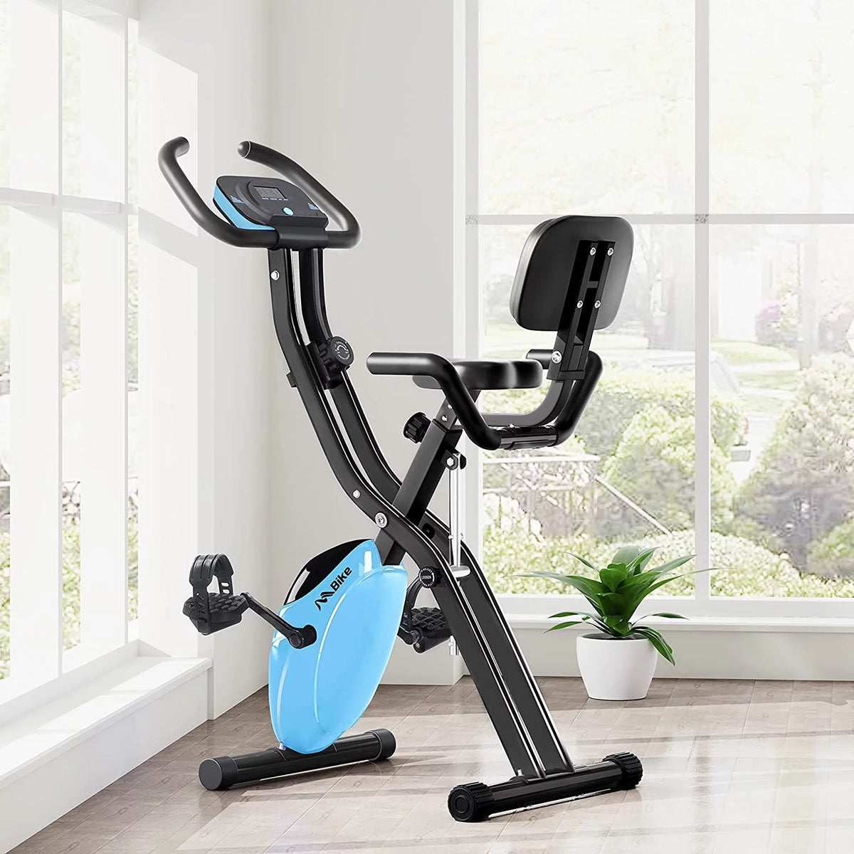 Folding Exercise Bike with 10-Level Adjustable Magnetic Resistance B2775