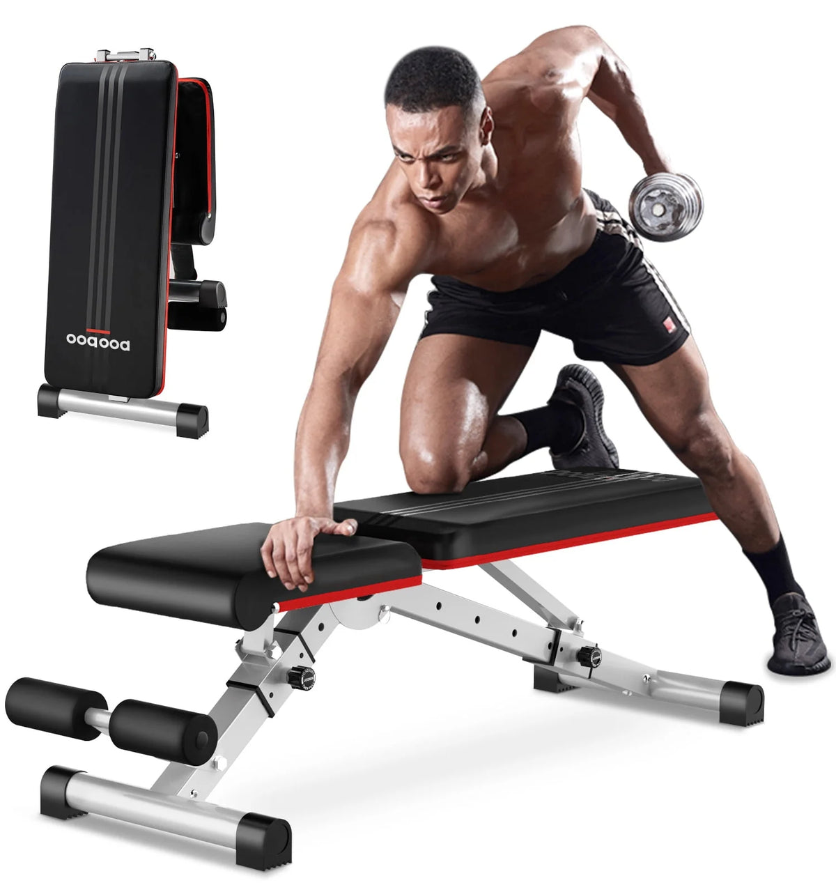 Foldable Weight Bench 600 lbs with 6 Incline Adjustable F645
