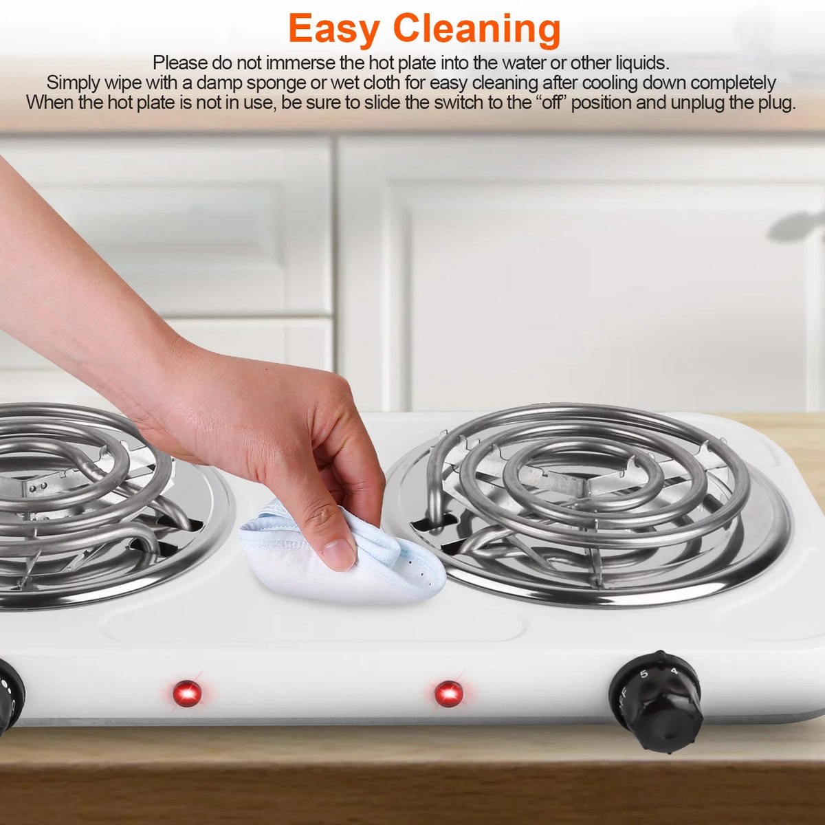 2000W Electric Double Burner U42326